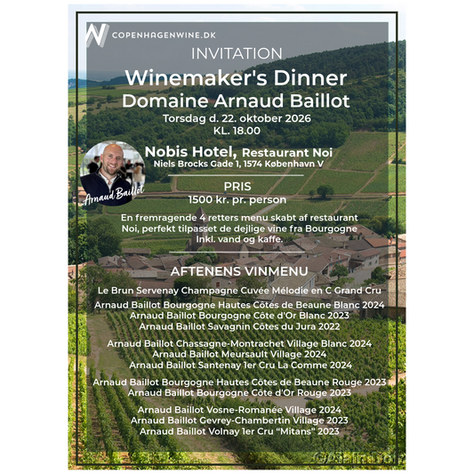 Winemaker's Dinner - Arnaud Baillot - Nobis Hotel - 22. oktober 2026 kl. 18.00