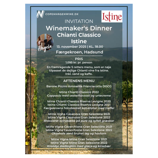 Copy of Winemaker's Dinner med Chianti Classico Istine - Færgekroen, Hadsund - 13. november 2025 kl. 18:00